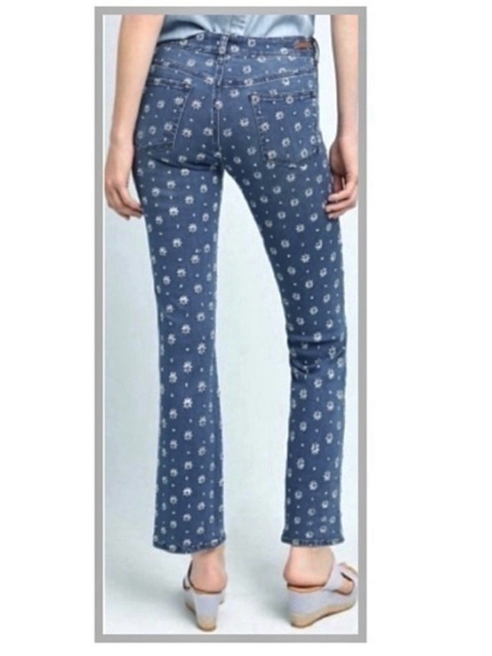 Anthropologie Pilcro & The Letterpress Crop Hi Rise Bootcut Embroidered Jeans - Picture 6 of 15